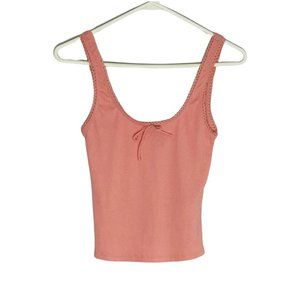 FOREVER 21 RIBBED PALE PINK TANK SIZE MEDIUM COTTON